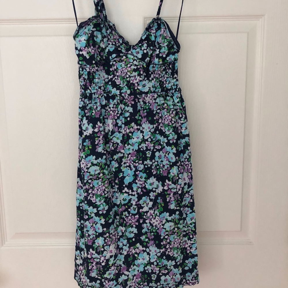 Very cute halter or strapless floral dress